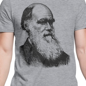 Charles Darwin T-shirt S-XXL Evolution, Atheist, Atheism, Science, Creationism, Natural Selection, Fittest, Genius, Cool