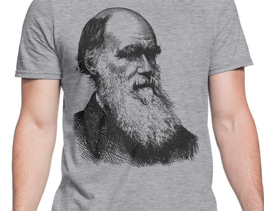 Charles Darwin Tshirt SXXL Evolution Atheist Atheism Etsy UK