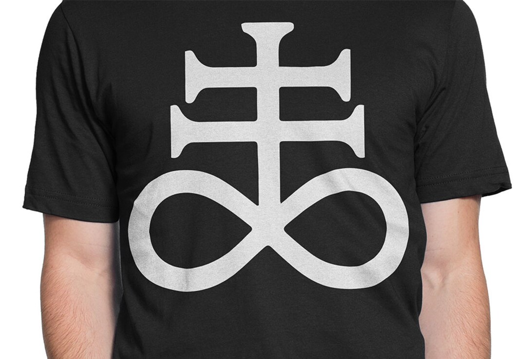 Satanic Cross T-shirt S-XXL Necronomicon Pentagram Baphomet - Etsy