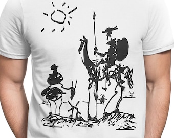 ドン・キホーテ - パブロ・ピカソ Tシャツ、ティー、アート、スケッチ 