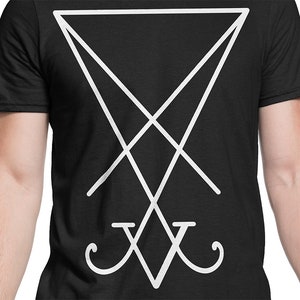Lucifer Sigil Men/Women T-shirt S-XXL Baphomet Satan, Freemasons, Pentagram, Evil, Satanic, Occult, Magic, Music, Cool