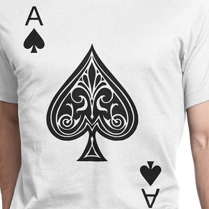 Ace of Spades Men/Women T-shirt S-XXL, Funny, Playing Card, Gambling, Poker, Black Jack, Magic,  Cool Gift!