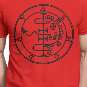 Seal of Asmoday Demon of Wrath T-shirt S-XXL Occult, Belial, Freemasons, Illuminati, Conspiracy, Myth, Symbol , Cool