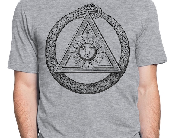 Ouroboros Schlange Dreieck T shirt S XXL Freimaurer, Freimaurer, Illuminati, Verschwörung, Symbol, Cool Ouroboros Schlange Dreieck T shirt S XXL Freimaurer, Freimaurer, Illuminati, Verschwörung, Symbol, Cool