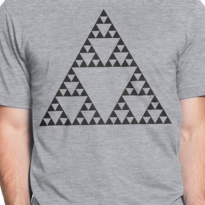 Sierpinski Triangle T-shirt S-XXL Fractal, Geometrical, Physics, Mathematics, Higgs, Einstein, Bohr, Cool