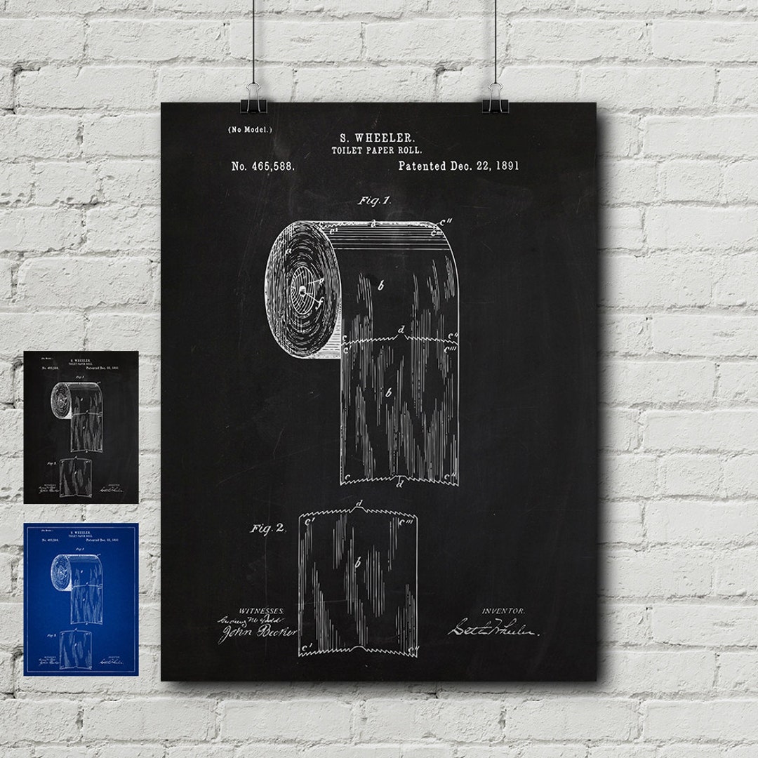 Toilet Paper Patent Request Print - Bathroom Poster, Toilets, Funny ...