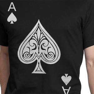 Ace of Spades Men/Women T-shirt S-XXL, Funny, Playing Card, Gambling, Poker, Black Jack, Magic,  Cool Gift!