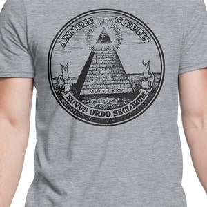 Dollar Pyramid All Seeing Eye T-shirt S-XXL Free Masons, Freemasons, Illuminati, Conspiracy, Symbol , Cool