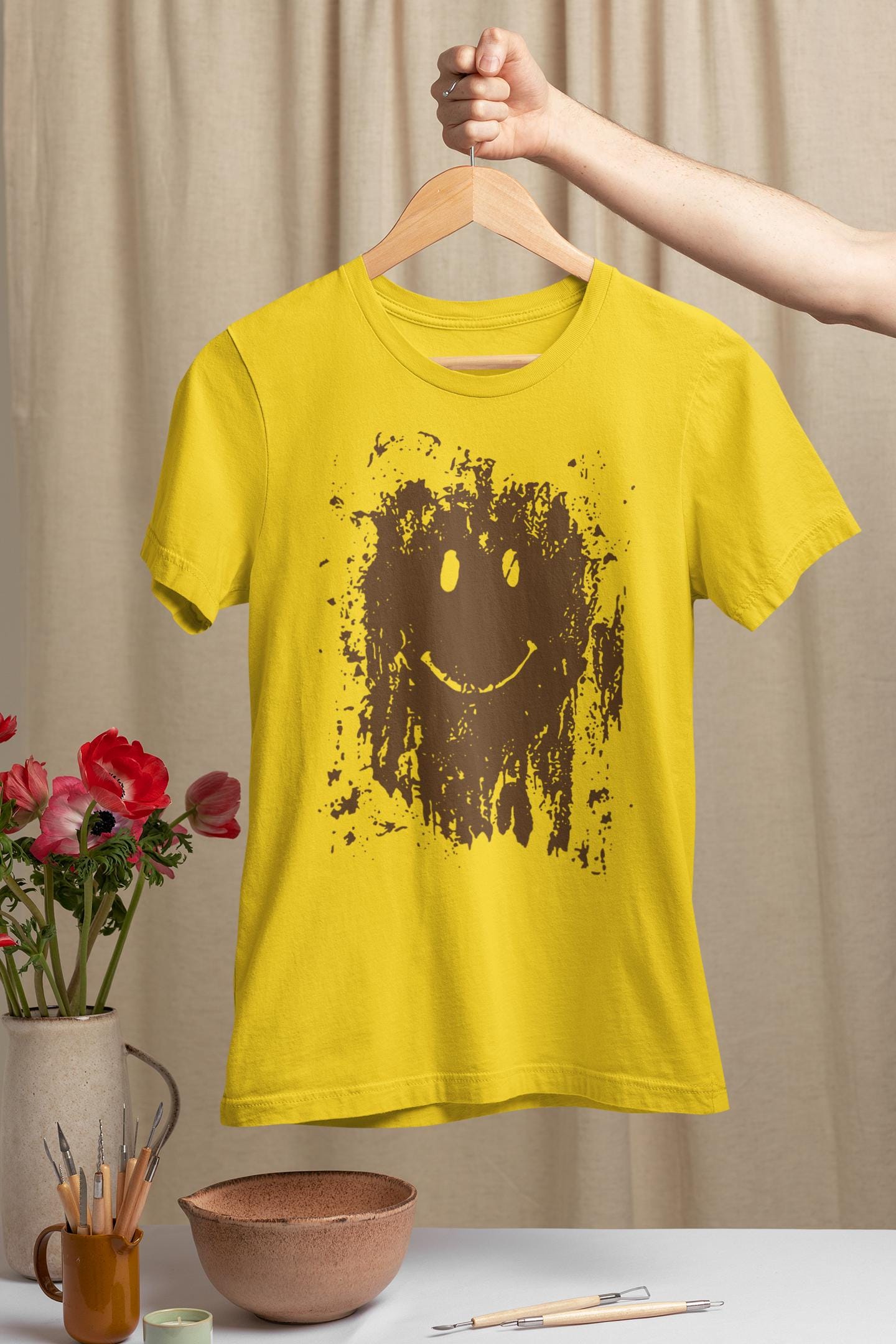 T-shirt Funny Splash – Motif « Mud Splatter Face » Inspiré De Forrest Gump, Coupe Classique