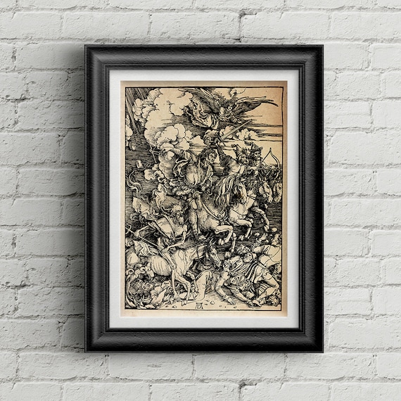 Vier Reiter Der Apokalypse Albrecht Durer 1497 Gravur Etsy