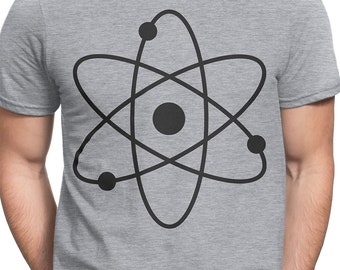 Camiseta Atom S-XXL Física, Mecánica Cuántica, Heisenberg, Electrón, Matemáticas, Higgs, Einstein, Bohr, Pi, ¡Regalo genial!
