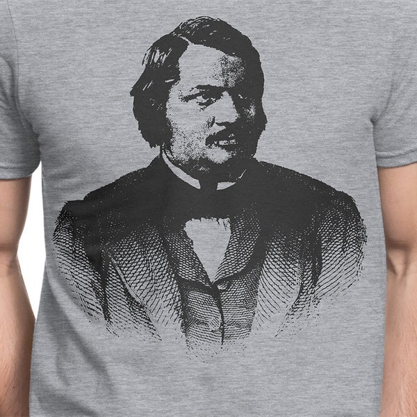 Honore De Balzac T-shirt S-XXL French, Rabelais, Voltaire, Satire, Satirical, Philosophy, Author, Enlightenment, Cool