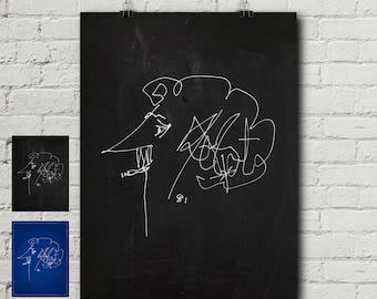 Kurt Vonnegut Print 2 - Balzac, sincero, sátira, satírico, filosofía, filósofo, matadero 5, arte de pared, póster, regalo genial.