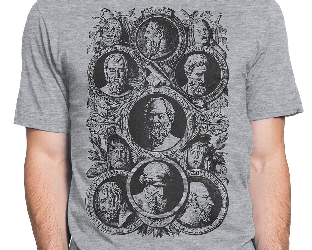 Sweatshirt Citation Philosophique De Platon En Grec Attique - Pour Amateurs De Philosophie Classique - 4