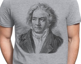 Beethoven 2 T-shirt S-XXL Classical Music, Chopin, Liszt, Bach, Tchaikovsky, Piano, Violin, Sonata, Symphony Genius, Cool