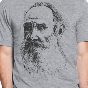 Tolstoy T-shirt S-XXL Men/Women Literature, Philosophy, Russian, Writer, Leskov, Chekhov, Dostoevsky, Genius, Cool Gift