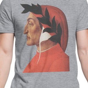 Dante Alighieri T-shirt S-XXL  Divine Comedy, Purgatory, Hell, Religion, Christianity, Church, Occult, Cool Gift