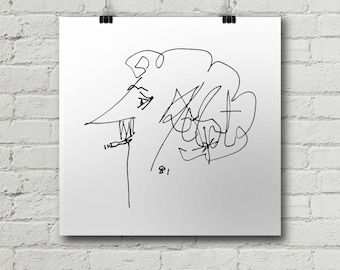 Impresión de Kurt Vonnegut - Balzac, Cándido, Sátira, Satírico, Filosofía, Filósofo, Matadero 5, Desayuno, Arte de pared, Póster, ¡Regalo genial!