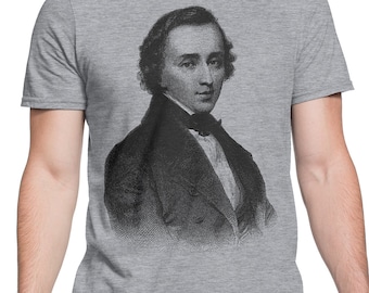 Chopin T-shirt S-XXL Classical Music, Beethoven, Liszt, Bach, Tchaikovsky, Piano, Violin, Sonata, Symphony Genius, Cool