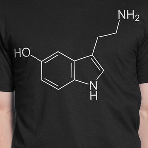 Serotonin Molecule T-shirt S-XXL Men/Women, Dopamine, Prozac, Fluoxetine, Anti-Depressant, Schematic, Cool Gift!