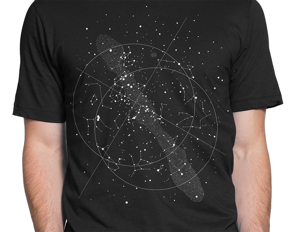 Night Sky Stars, Constellations, - Gift Etsy Astrology, Men/women Astronomy, Cool Physics, S-XXL Universe, T-shirt