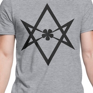 Aleister Crowley Unicursal Hexagram T-shirt S-XXL  Thelema, Occult, Freemasons, Illuminati, Conspiracy, Symbol , Cool Gift