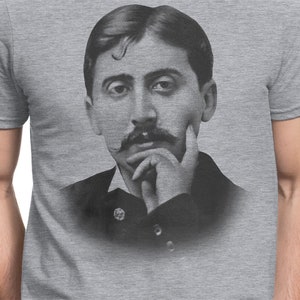 Marcel Proust T-shirt S-XXL, Albert Camus, Sartre, James Joyce, Franz Kafka, André Gide, Flaubert, Literature, Cool Gift!