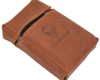 GERMANUS business card case leather-free or made of leather in brown or black