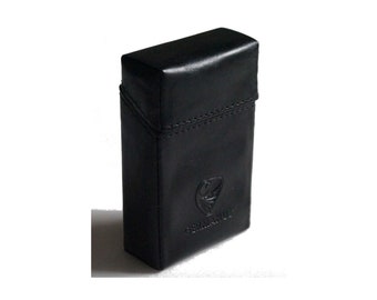 Handmade GERMANUS cigarette box leather-free in black
