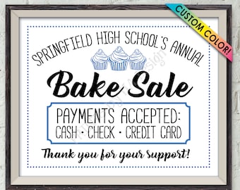 bake sale signs