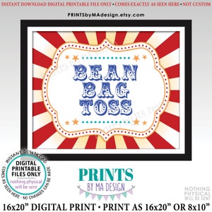 Bean Bag Toss Carnival Party Sign Carnival Games Circus Party