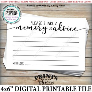 Si prega di condividere una scheda di memoria o di consiglio, festa di pensionamento, buon viaggio, consiglio per festa di laurea, file STAMPABILE digitale 4x6" <ID>