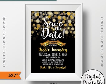 save the date gold etsy