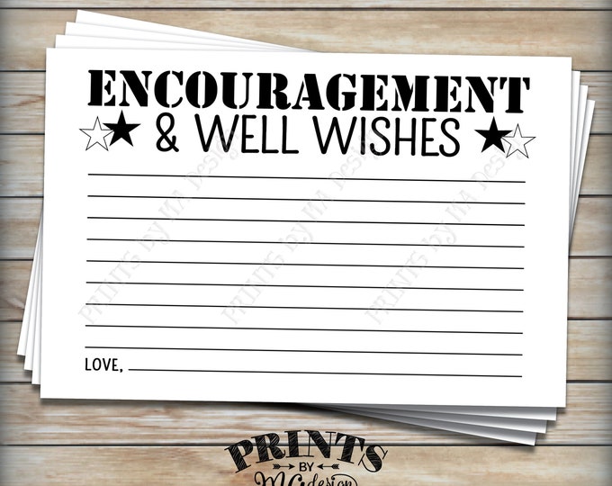 Military Encouragement and Well Wishes Card, Patriotic Boot Camp Send Off Wishes, PRINTABLE 4x6” Card <ID>