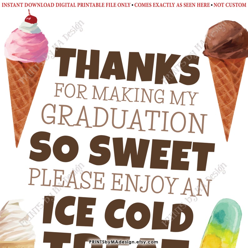 Thanks for Making My Graduation so Sweet Please Take a Treat - Etsy