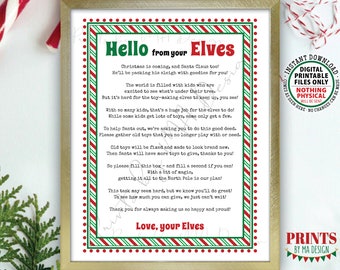 Christmas Elf Donation Request, Letter asking to Donate Toys, Good Deed Challenge, PRINTABLE 8.5x11” Letter to Kids from their Elves <ID>