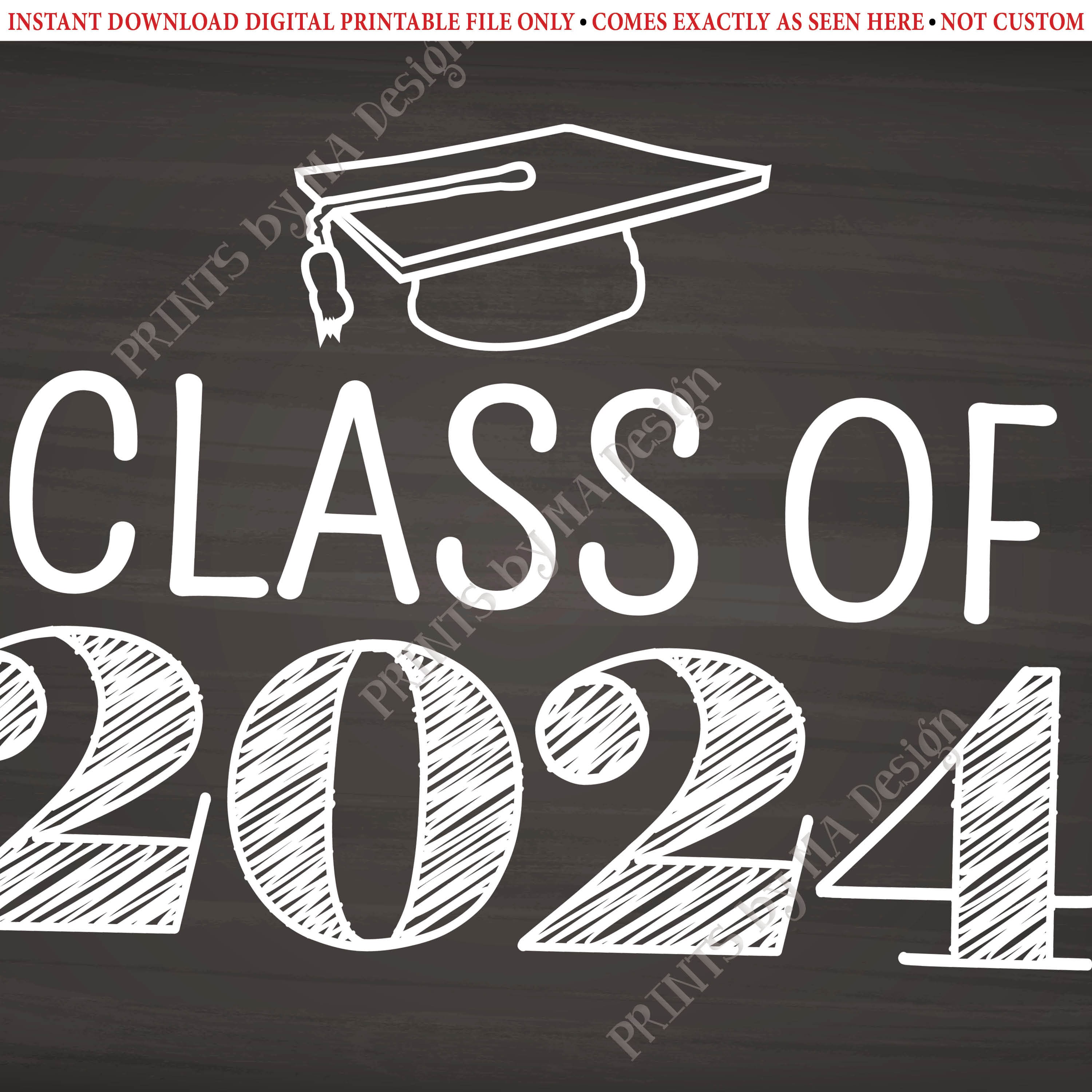 Class of 2024 Sign 2024 Graduation Party Sign 2024 High Etsy Hong Kong