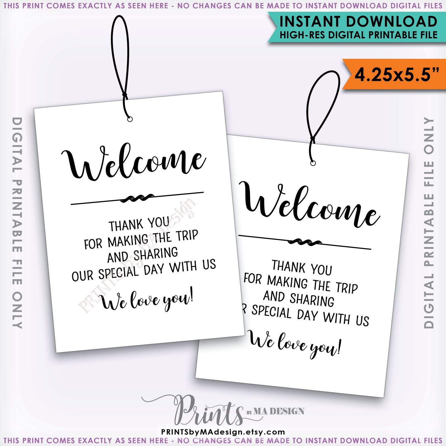 Wedding Tags Welcome Bag Tags Hotel Gift Out Of Town Guests