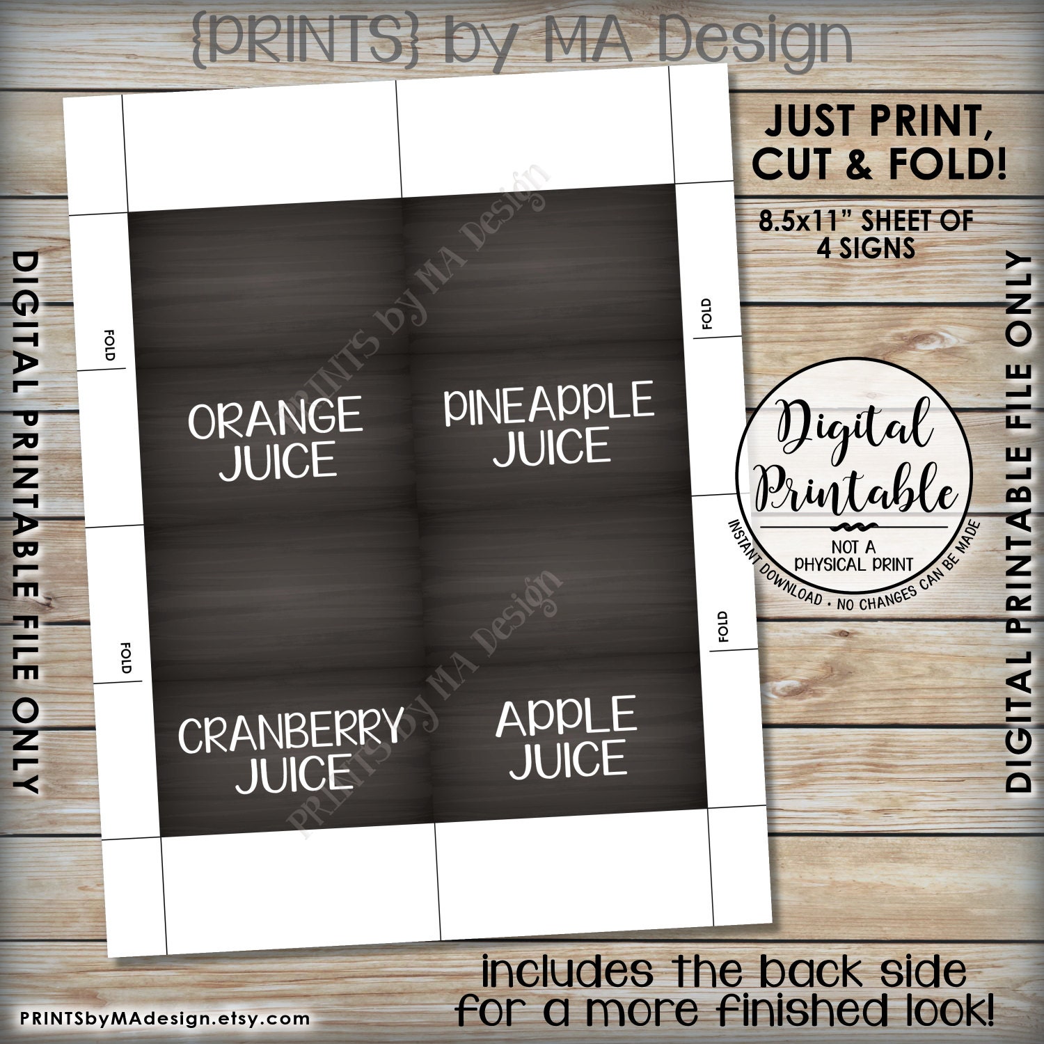 Mimosa Bar Labels, Mimiosa Labels, Menu Juice Label Signs, Pineapple ...