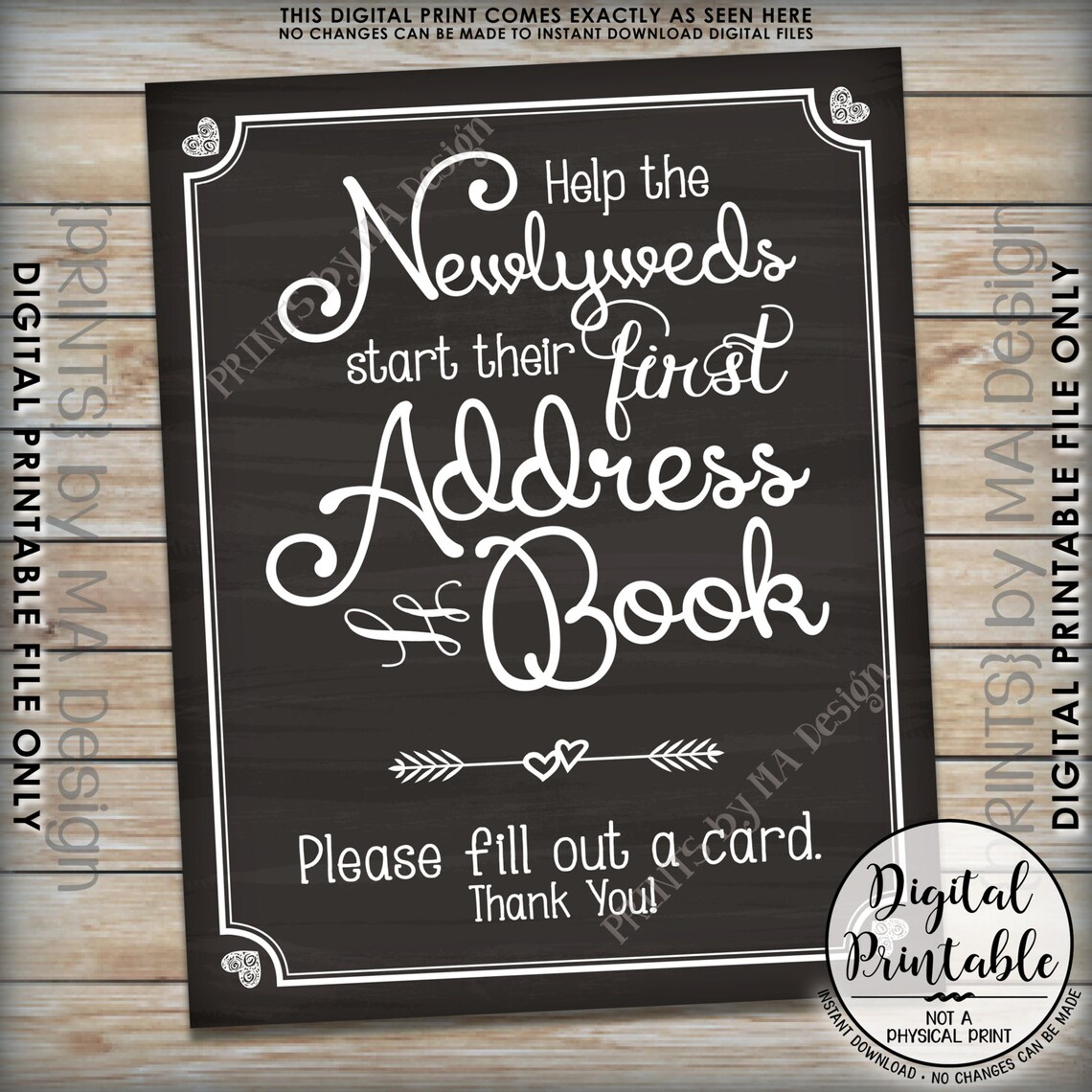 Address Book Wedding Sign Ask Guests for Their Address Etsy