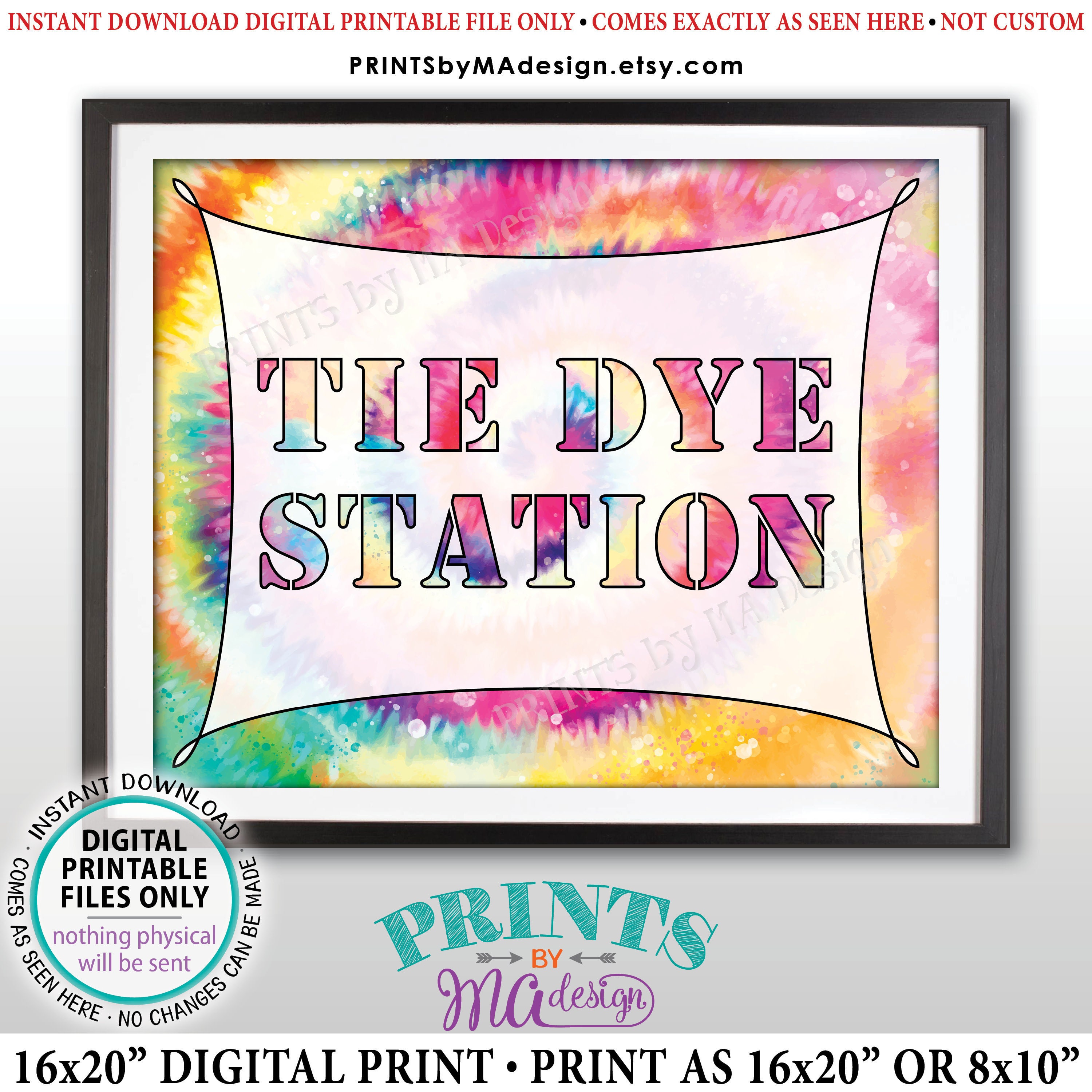 Printable Tie Dye Birthday Banner, DIY, Tie Dye Banner, Tie Dye