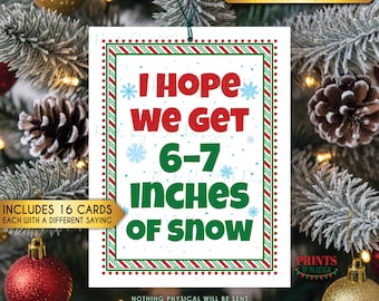 Christmas Elf 6-7 Sayings, Trendy 67 Quotes from Elves Funny Messages, 16 Total Notes with 4 Cards per 8.5x11" Digital File, Avery 8387 <ID>