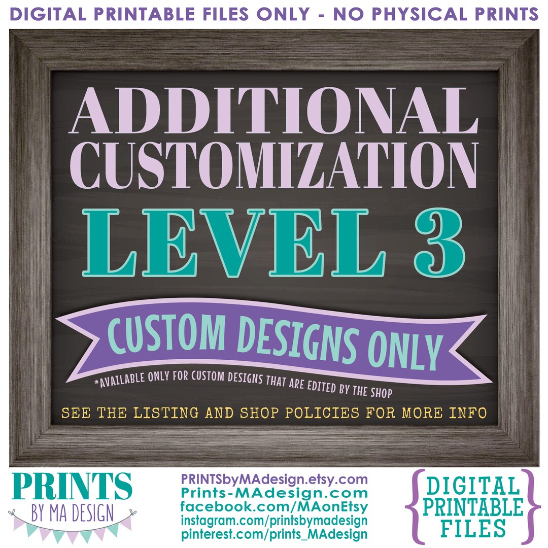 Additional Customization (level 3), Add Extra Customization to a Custom ...