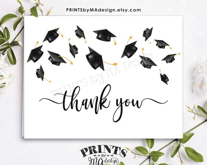Graduation Thank You Card, Graduation Party, PRINTABLE 4.25x5.5” folded, 8.5x5.5" Grad Thanks Card <ID>