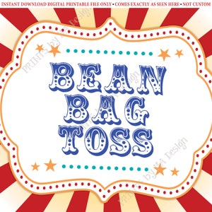 Bean Bag Toss Carnival Party Sign Carnival Games Circus - Etsy
