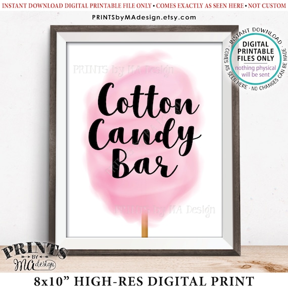 Cotton Candy Sign Cotton Candy Bar Wedding Decor Birthday | Etsy