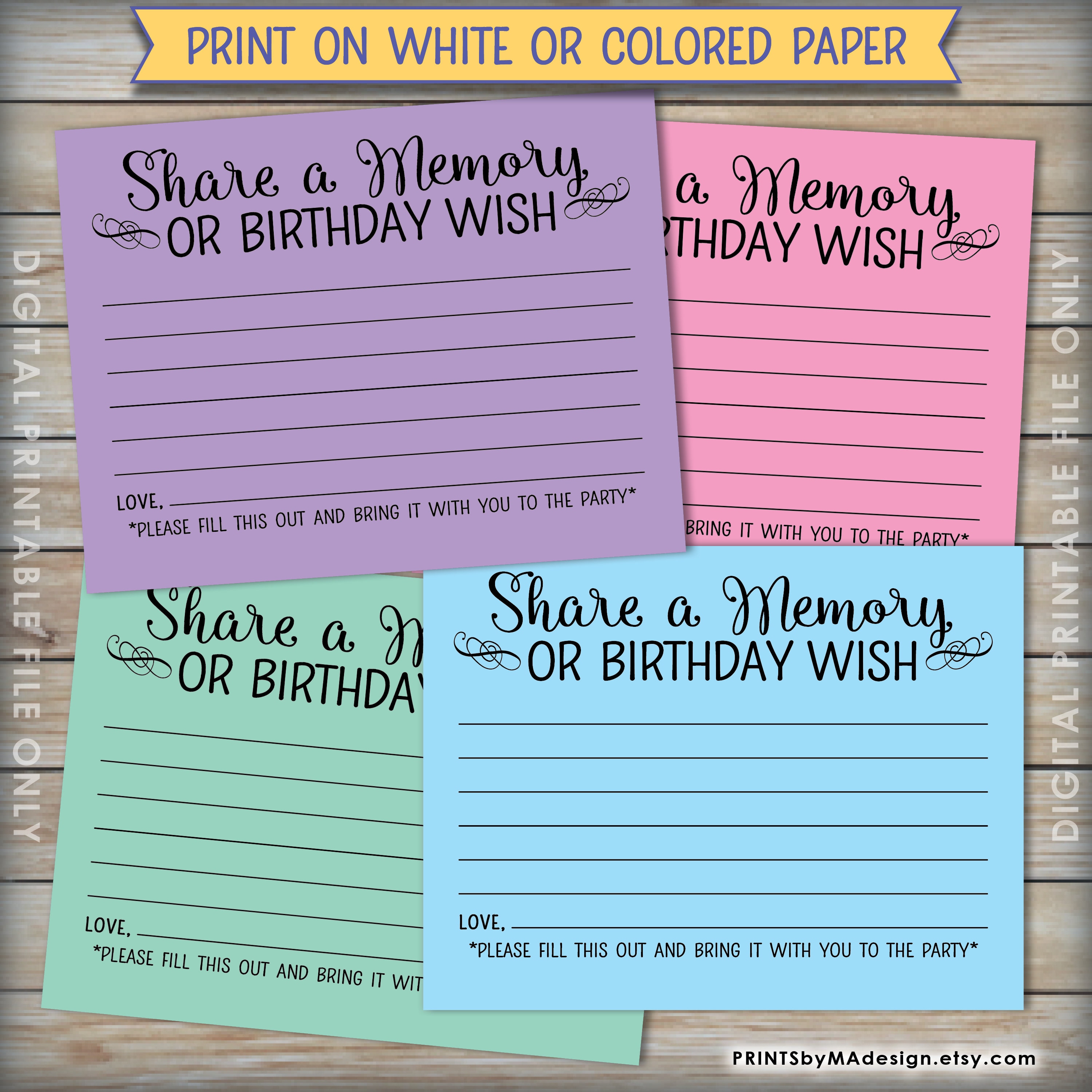 share a memory note card template