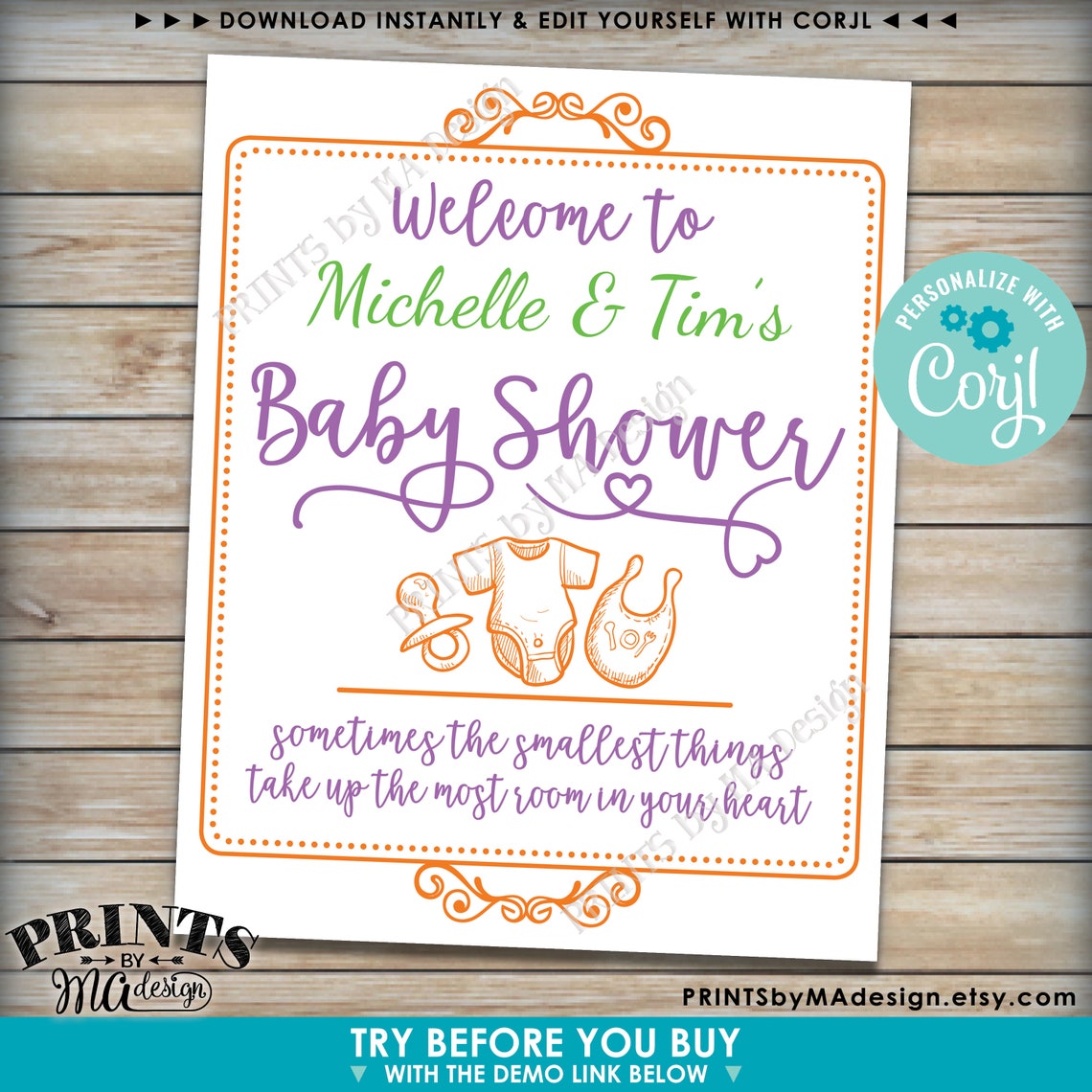 baby-shower-welcome-sign-custom-printable-8x10-16x20-baby-etsy