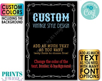Editable Vintage Style Sign, Better with Age Liquor Themed Party, Color Background, One Custom PRINTABLE 24x36” Sign <Edit Yourself w/Corjl>