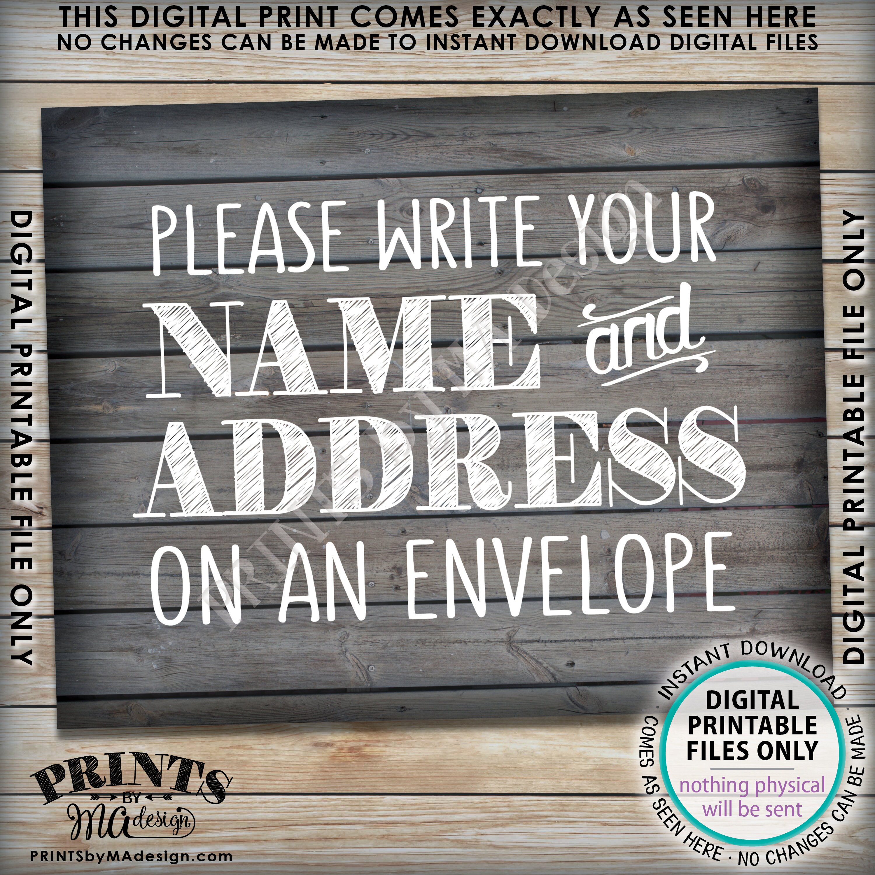 address-an-envelope-sign-wedding-bridal-shower-gaduation-party